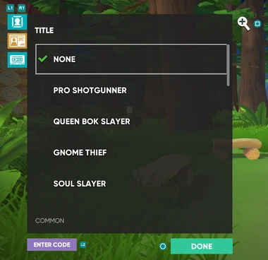 Selecting title in Customize
