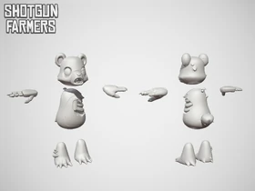 Zombear blank render made by Jules Joire