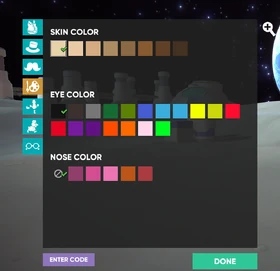 Selecting Face in Customize in season 2
