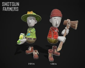 Lumberjack and Park Ranger tris made by Jules Joire