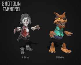 Werewolf and Count Cropula tris made by Jules Joire