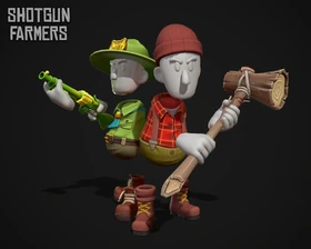 Lumberjack and Park Ranger 3D model made by Jules Joire