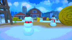 Snowman melting