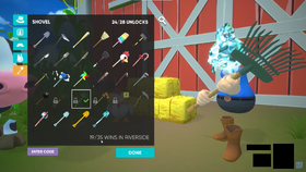 Old Selecting Shovel Skins in Customize