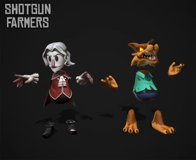 Werewolf and Count Cropula 3D Models made by Jules Joire