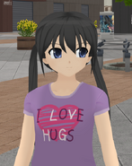 A close-up of the default girlfriend on the PC version of Shoujo City.