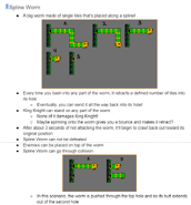 Design document of "Spline Worm".