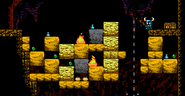 Dirt Blocks together with Sand Blocks and Stone Blocks in one place.