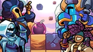 Pocket Dungeon Group Wallpaper.png (753 KB) Wallpaper art featuring Shovel Knight, Puzzle Knight, Prism Knight, and Chester.