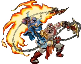 Shovel Knight vs. Kratos Art Transparent