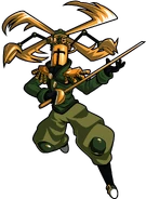 Artwork of Propeller Knight, airship commander of the Order.