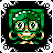 Old Lady's portrait, with a green palette.