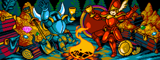 Of all heroes, none shone brighter than Shovel Knight and Shield Knight.