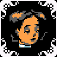 Visitor's portrait with a light blue outfit.