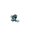 Sprite of Shovel Knight using the Troupple Chalice.