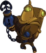 Artwork of Treasure Knight, financier of the Order.