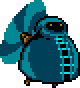 Still sprite of the unused blue variant.