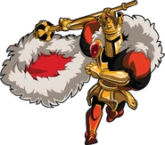 Artwork of King Knight, usurper of Pridemoor Keep.