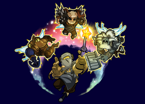 Artwork of Tinker Knight transforming his opponents into Fairies with the Fairy Wand.