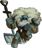 Artwork of Polar Knight, warrior of the Order.