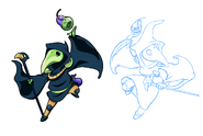 Concept art for Body Swap Plague Knight.