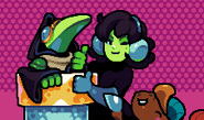 Plague Knight, Mona, and Percy during the credits.