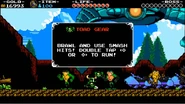 Shovel Knight obtaining the armor+description.