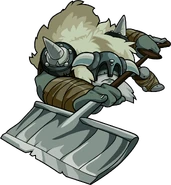 Polar Knight, a user of a massive, specialized Snow Shovel Blade.