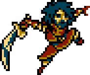 Luan's sprite with his sword.
