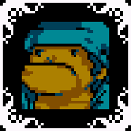 Blue Bag Fellow's portrait.