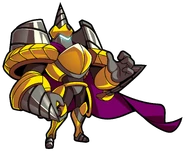 Artwork of Drill Knight, dastardly leader and founder of the Hexcavators.
