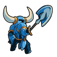 Shovel Knight, the most famous user of a Shovel Blade.