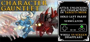 The visual image for the input code that enables Character Gauntlet Mode in Percy's Targets.