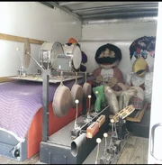 Band Board in a trailer.