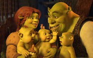 Shrek with his family