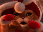 Puss as Santa Claws (parody of Santa Clause)