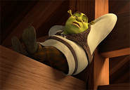 Shrek as he appears in the Kung Fu Panda 3 Snickers commercial.