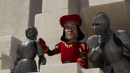 Guarding Farquaad during the tournament