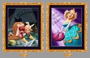 Cinderella "before and after" paintings, seen in Fairy Godmother's Cottage during Shrek 2.