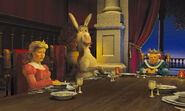 Donkey Harold Lillian dinner table