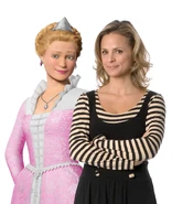 Cinderella with her voice actor, Amy Sedaris.