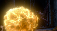 Dragon blows fire