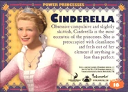 Cinderella trading card - back.
