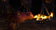 Dragon blows fire candle chandolier