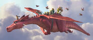 Dragon flying family