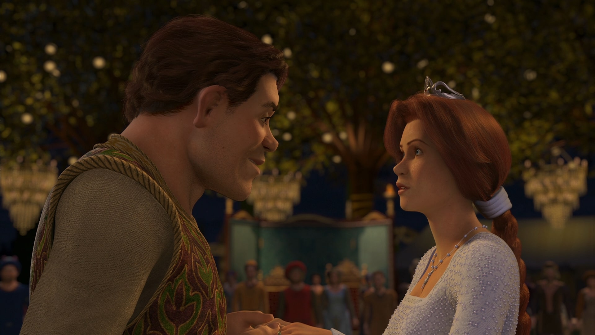 Shrek and fiona in a heated argument