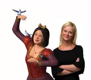 Snow White with her voice actor, Amy Poehler.