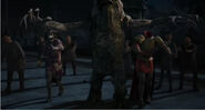 Captain Hook among the hoard of zombies