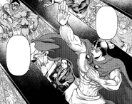 Ares, during the Gods' Council 4000 years ago, asks Shiva if he can be the one to attack Thebes, as it falls within his jurisdiction (manga)