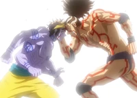 Raiden Tameemon and Shiva headbutt each other
